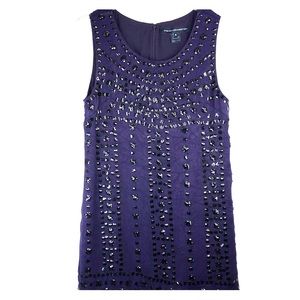 French Connection Eggplant Sequined Dress